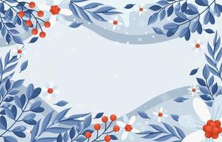 winter bloemen achtergrond vector