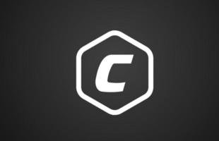 c zwart-wit alfabet letter logo pictogram ontwerp met ruit voor zaken en bedrijf vector