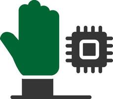 microchip implantaat creatief icoon ontwerp vector
