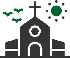 kerk creatief icoon ontwerp vector