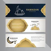 ramadan banner ontwerpsjabloon. gouden islamitisch ornament vector