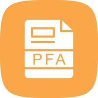 pfa creatief icoon ontwerp vector