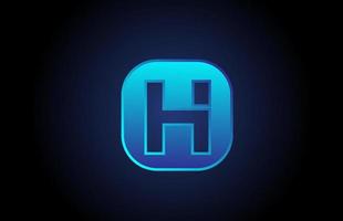 zwart blauw h alfabet letter logo pictogram ontwerp voor bedrijf en bedrijf vector