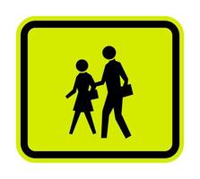 school zone symbool teken isoleren op witte achtergrond, vector illustratie