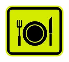 geen eten symbool teken isoleren op witte achtergrond, vector illustratie