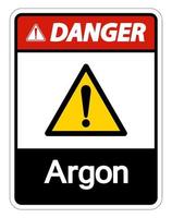 gevaar argon symbool teken op witte achtergrond vector