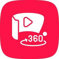 360 mate video creatief icoon ontwerp vector