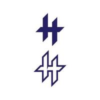 h lettertype en letter ontwerp logo alfabet vector teken identiteit
