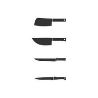 mes en chef-kok keukenpictogram vector bestek keukengerei symbool voor koken ontwerp