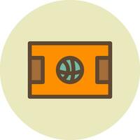 basketbal rechtbank creatief icoon ontwerp vector