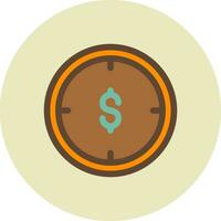 geld uur creatief icoon ontwerp vector
