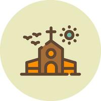 kerk creatief icoon ontwerp vector