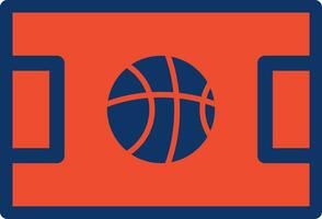 basketbal rechtbank creatief icoon ontwerp vector