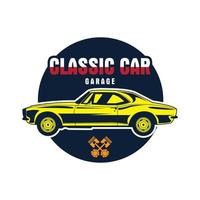 klassieke muscle car vectorlabels vector