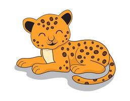 jaguar tekenfilm dieren illustraties vector