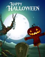 Spooky happy halloween-sjabloon vector