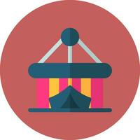 circus tent creatief icoon ontwerp vector