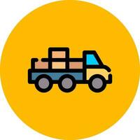 verhuizer vrachtauto creatief icoon ontwerp vector