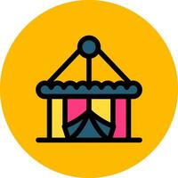 circus tent creatief icoon ontwerp vector