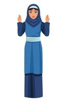 blauwe moslim vrouw vector