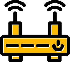 Wifi router creatief icoon ontwerp vector