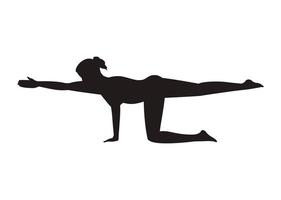 balanceren kat yoga pose vector