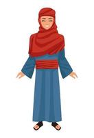 rood moslim meisje vector