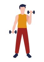 man fitness tillen halters vector