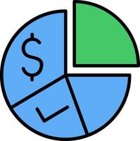 cirkeldiagram vector pictogram