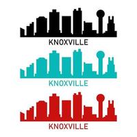 skyline van knoxville op witte achtergrond vector