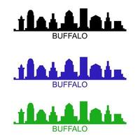 buffel skyline op witte achtergrond vector