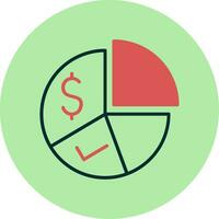 cirkeldiagram vector pictogram