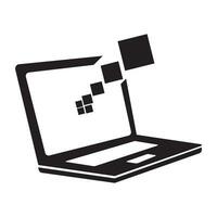 laptop icoon logo vector ontwerp sjabloon