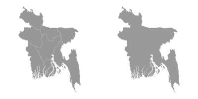 Bangladesh kaart met administratief divisies. vector