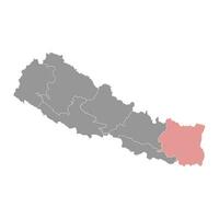 koshi provincie kaart, administratief divisie van Nepal. vector illustratie.