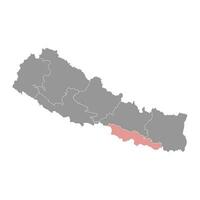 madhesh provincie kaart, administratief divisie van Nepal. vector illustratie.