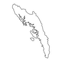 rakhine staat kaart, administratief divisie van myanmar. vector illustratie.