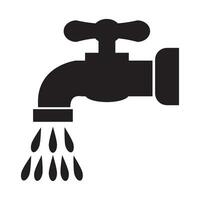 water kraan icoon logo vector ontwerp sjabloon