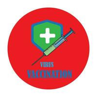 vaccin icoon logo vector ontwerp sjabloon