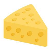 een icoon ontwerp van kaas blok vector