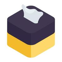 een perfect design icoon van tissue box vector