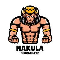 nakula mascotte logo ontwerp illustratie vector