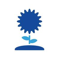bloem icoon vector of logo illustratie stijl