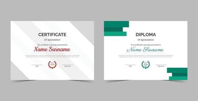 certificaat van waardering sjabloon, certificaat van prestatie, vector