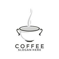 koffie kop logo vector, koffie winkel, cafe logo ontwerp inspiratie vector sjabloon
