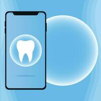 tandarts beroep web banier of landen bladzijde met tanden icoon. wit gezond tand. tandheelkundig banier of achtergrond. vector illustratie