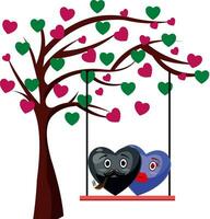 romantisch liefde elementen. Valentijnsdag dag schattig illustraties. decoratief liefde elementen voor feestelijk ontwerp. geïsoleerd Aan wit achtergrond vector