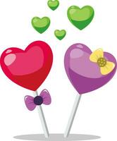 valentijnsdag dag achtergrond ontwerp met hart stickers verspreide vector