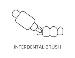 lineair icoon verwijderbaar protheses. vector illustratie voor tandheelkundig kliniek