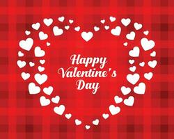 elegant gelukkig valentijnsdag dag harten kaart ontwerp vector